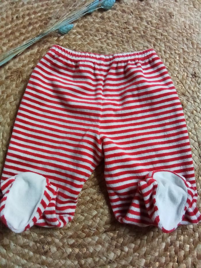 Pyjama 2 pièces en velours rayé thème Noël Obaibi taille 9 mois - photo numéro 10