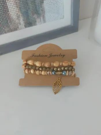 Bracelets style bohème perles bois