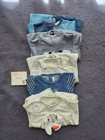 Lot pyjamas épais garçon 6 mois