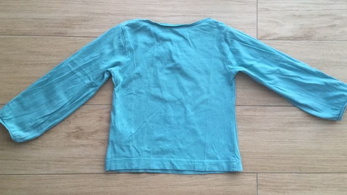 T-shirt manches longues bleu turquoise - photo numéro 4