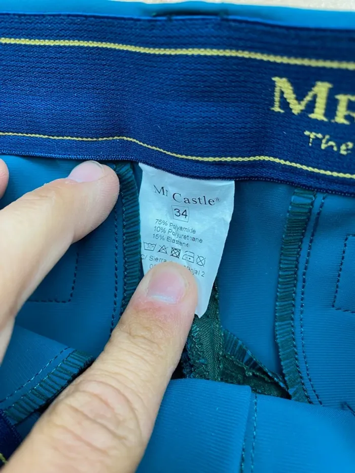 Pantalon d’équitation Mr Castle – Bleu – Taille 34 - photo numéro 8