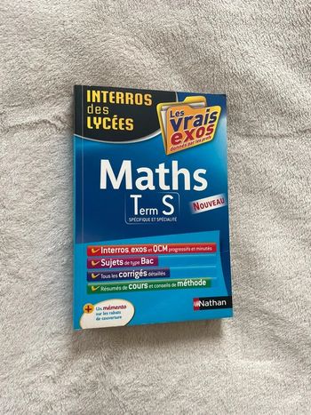 Livre manuel scolaire prépa bac terminale S (maths)