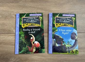 Lot 2 livres premières lectures Gigantosaures CP