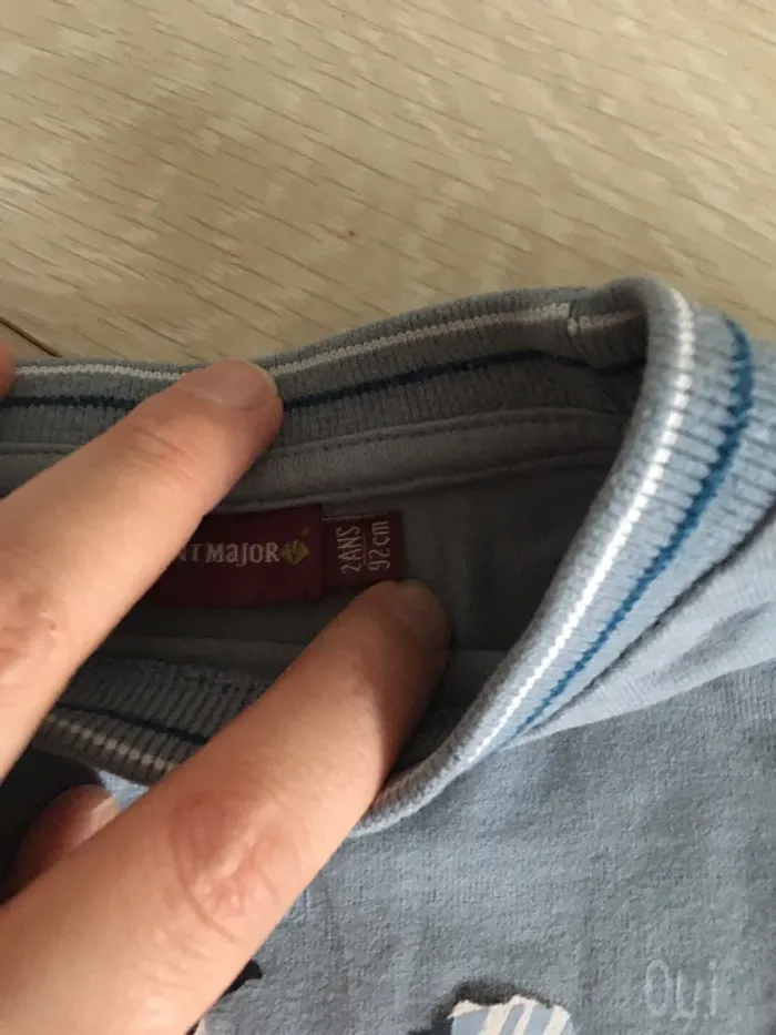 Lot 2 t-shirt manches longues 24 mois sergent major - photo numéro 5