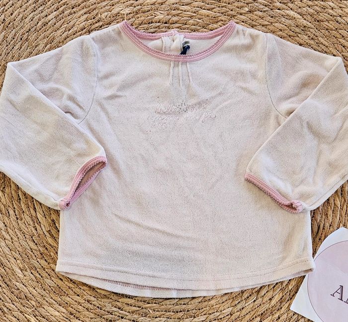 Haut de pyjama velours 3 ans fille - photo numéro 2