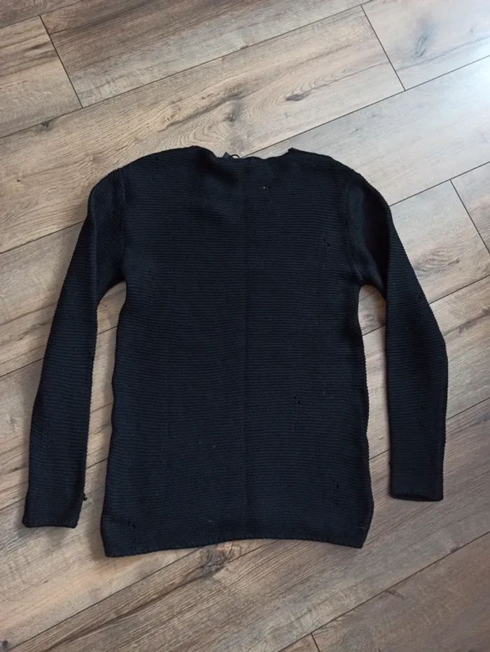Pull homme avec trou noir manches longues L - photo numéro 6