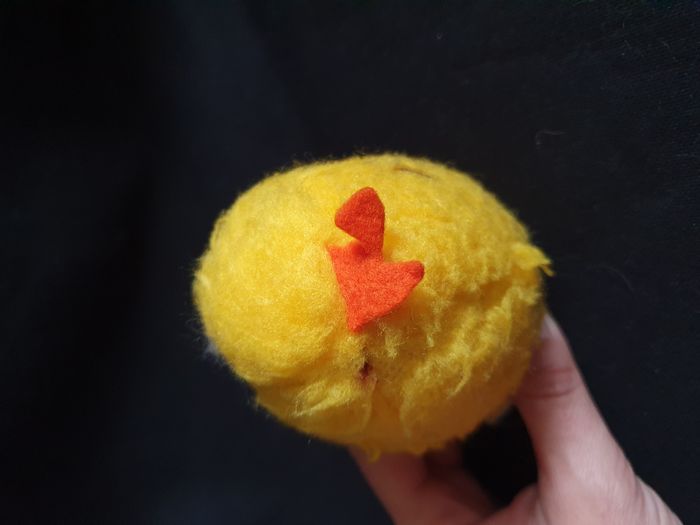Rare peluche hochet œuf poussin jaune Création Chamti Ancien Hauteur 11 cm - photo numéro 6