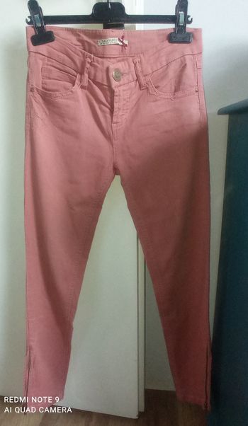 Jean slim femme vieux rose, Stradivarius, taille XS (34)