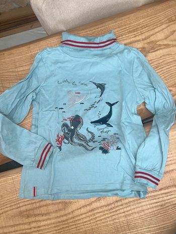 Sergent major Sous pull t-shirt hiver 9 ans garçon thème poissons fond marins