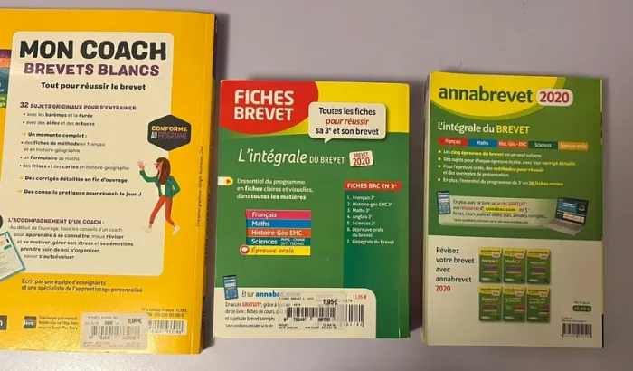 Lot de 3 manuels pour le brevet - photo numéro 2