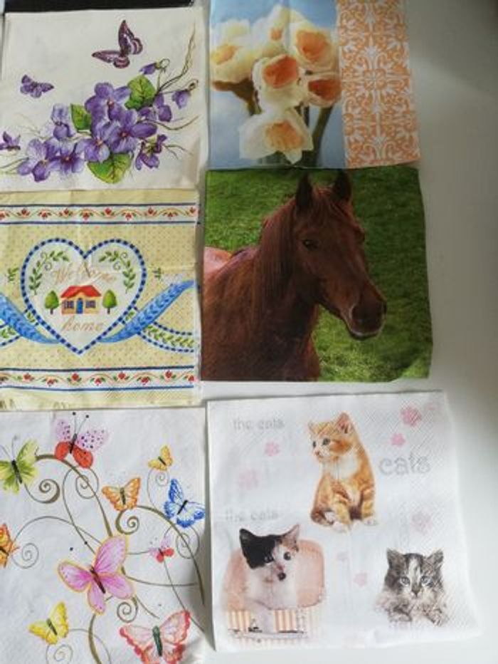 Lot de 10 serviettes en papier pour serviettes loisirs créatifs - photo numéro 3