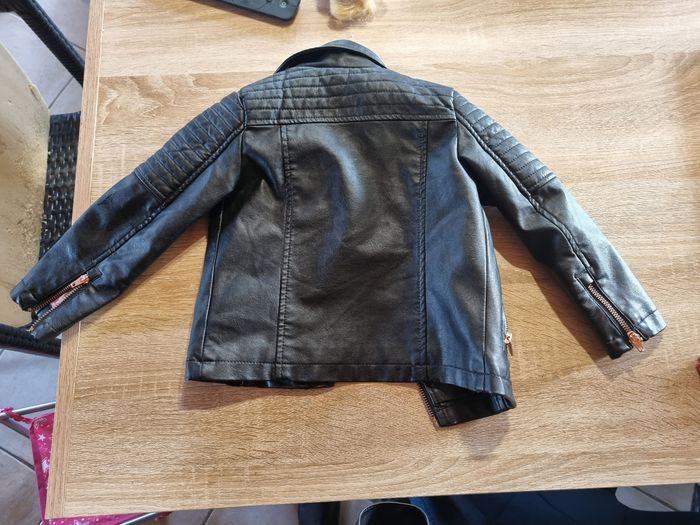 Blouson simili cuir noir - photo numéro 4