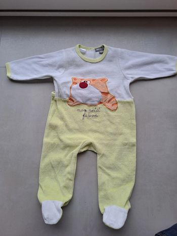 Pyjama velours chat 3M Pik ouic - TBE