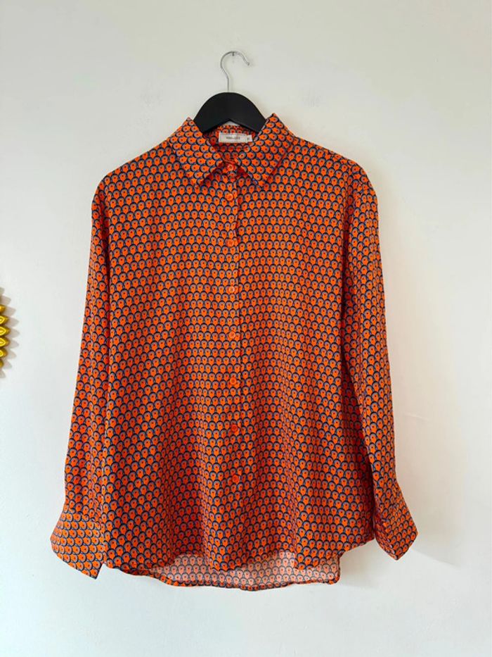 Blouse chemisier fluide orange Vera & Lucy Taille M