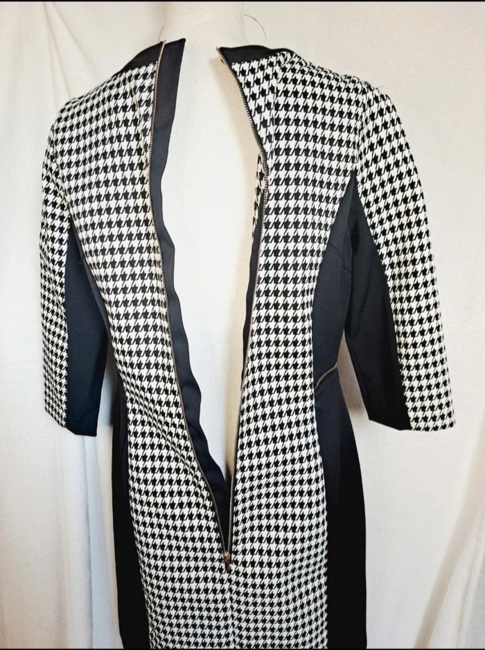 Robe H&M taille 46 pied de poule et noir - photo numéro 6