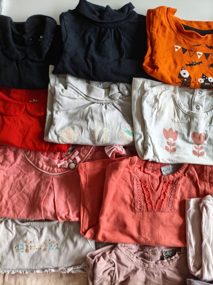 Lot tee shirt et pull fille 3 mois - photo numéro 5