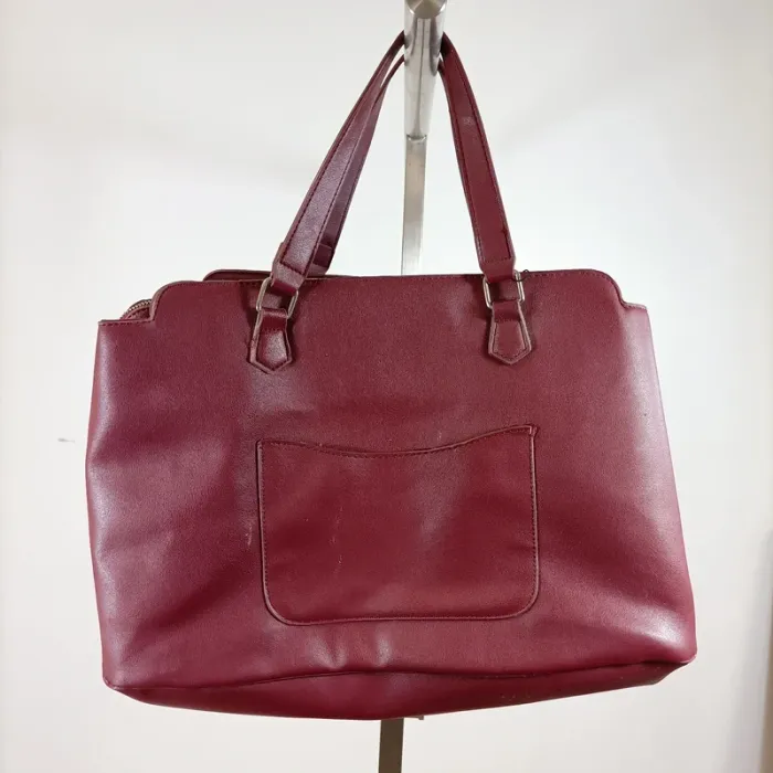 Sac cabas bordeaux grand format – idéal bureau ou quotidien S023 - photo numéro 9