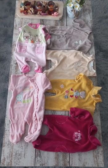 Lot de 6 grenouillères naissance