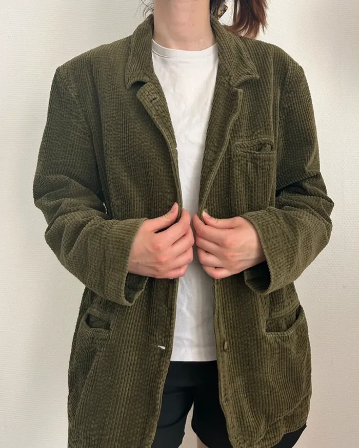 Blazer oversize 100% coton vintage - photo numéro 2