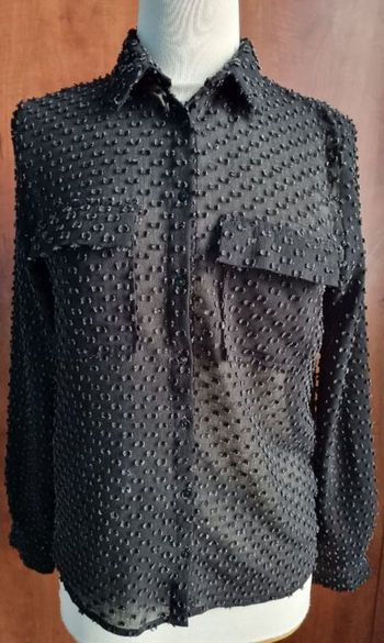 Chemise transparente noir taille S