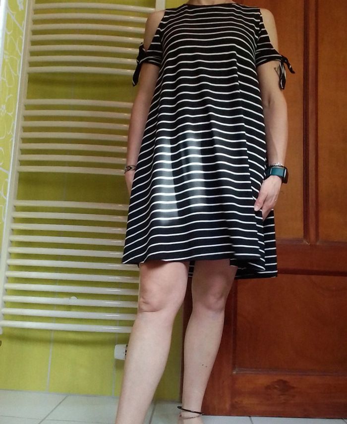 Robe femme bleu marine rayés - photo numéro 3