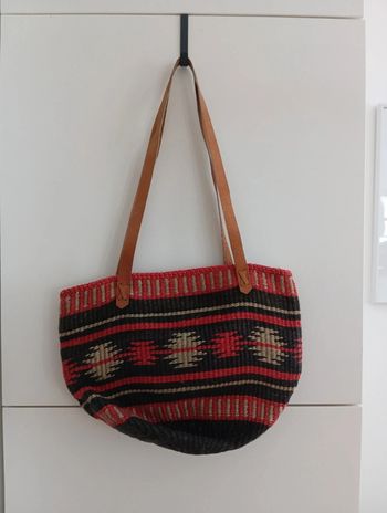 Sac à main vintage en jute tissé