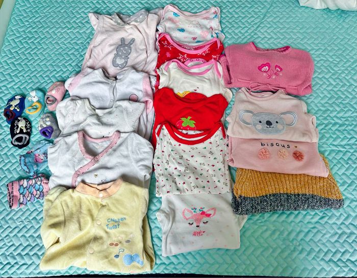 Lot 15 pieces bébé fille - photo numéro 2