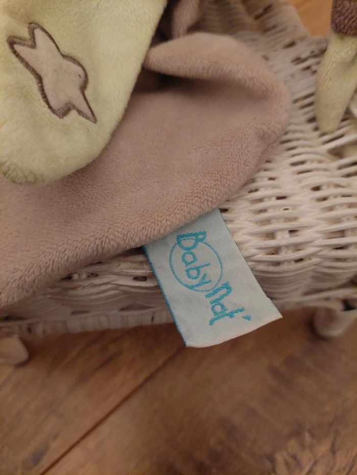 Doudou ourson vert et taupe Baby Nat - photo numéro 5