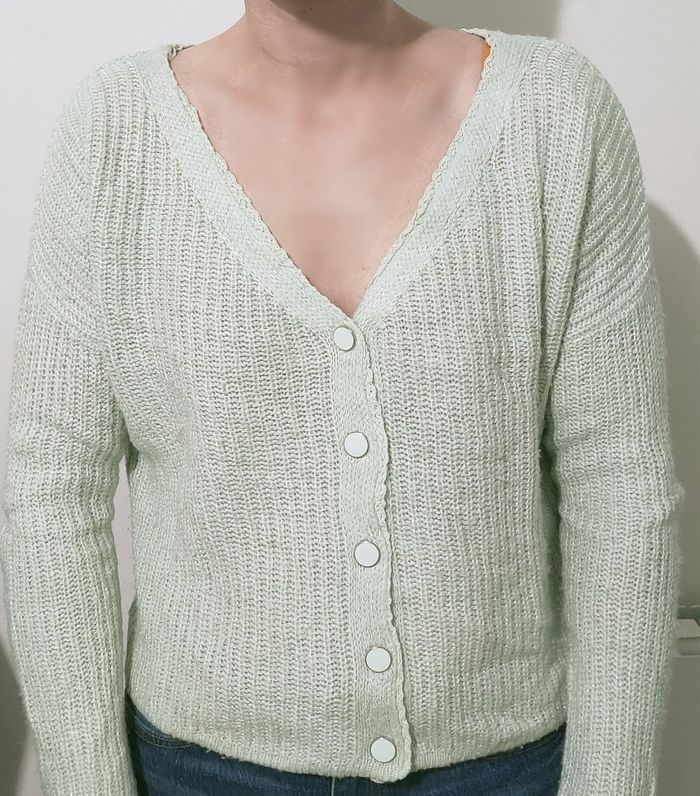 Pull en maille col v