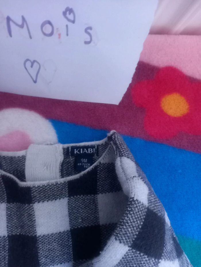 Haut pull carreaux - photo numéro 3