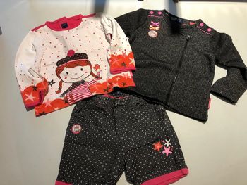 Ensemble short, teeshirt et gilet