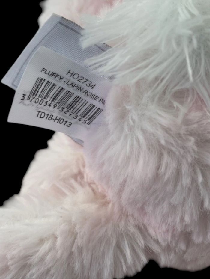 ❤️Doudou Peluche Lapin Rose Fluffy Histoire d'Ours - photo numéro 2