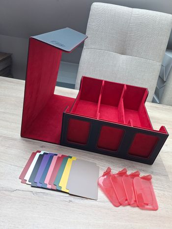 Boîte de rangement cartes Pokémon TCG 1800 cartes / 400 toploaders – Rouge & Noir