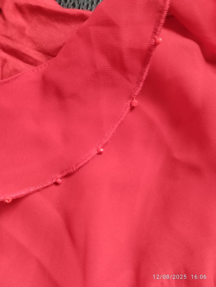 Robe rouge en voile Etam  taille 40 - photo numéro 3