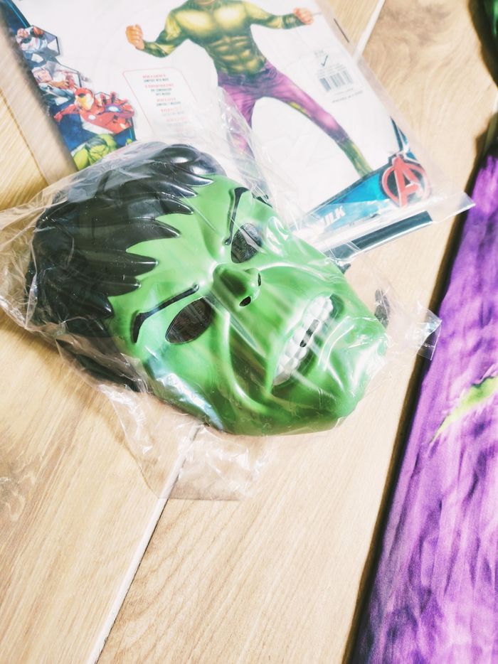 🧌Déguisement /costume avec masque Hulk Marvel Avengers pour enfant - photo numéro 3