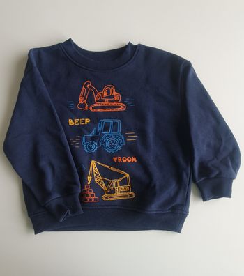 Sweat-shirt camions de chantier Primark 3/4 ans