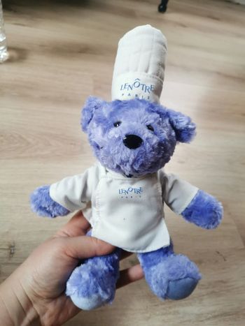 Peluche ours violet LeNôtre Paris