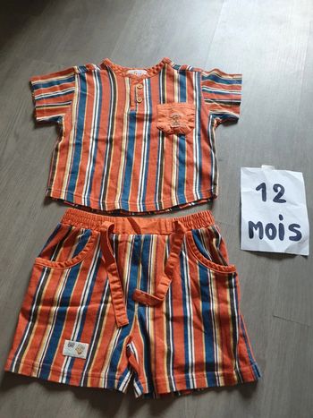 Ensemble t-shirt short 12mois