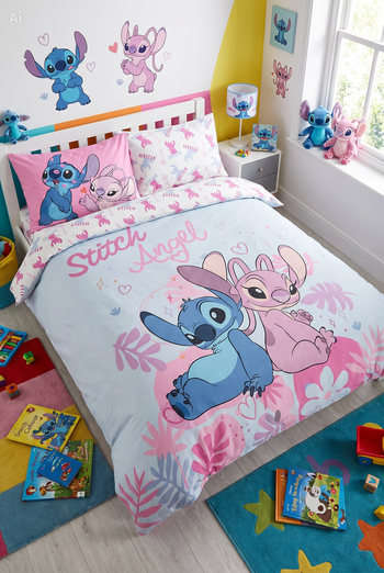 Parure de lit double Stitch - 1 housse de couette + 2 taies d'oreiller - 100% coton