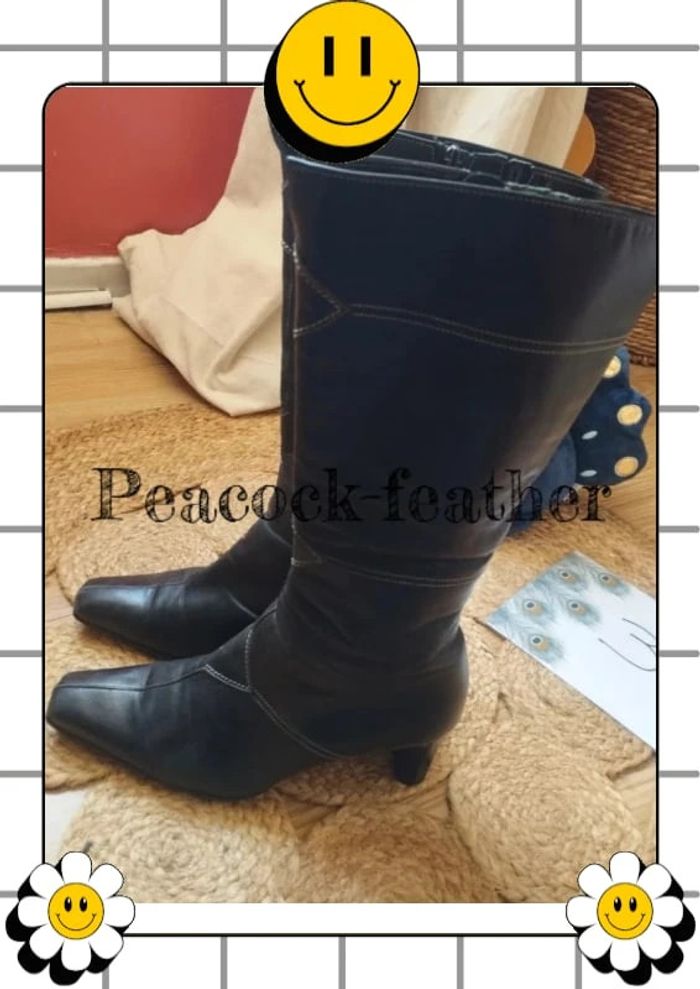 Bottes noires talons 37 - photo numéro 6