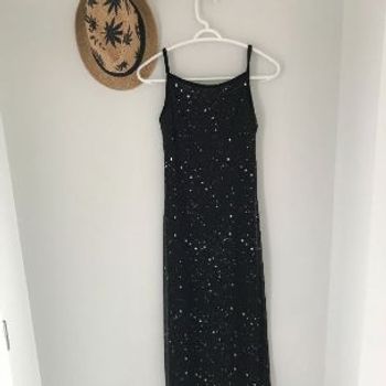 Robe de soirée noire et argentée 🌟 Sylvie M. Paris