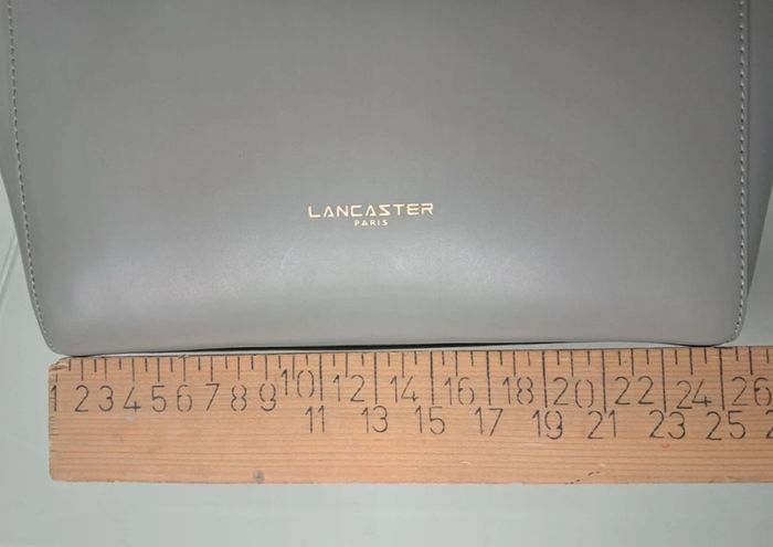 Lancaster sac à main sacoche porte document cabas bandoulière en cuir gris été neuf - photo numéro 14