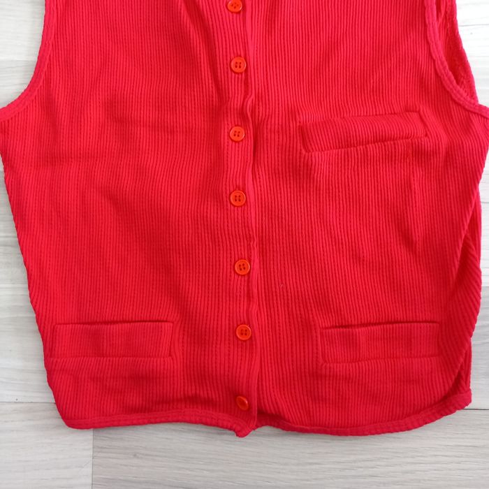 Gilet sans manches femme rouge vintage Wear'n Love taille M - photo numéro 4