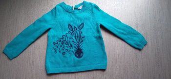 Pull vert zèbre