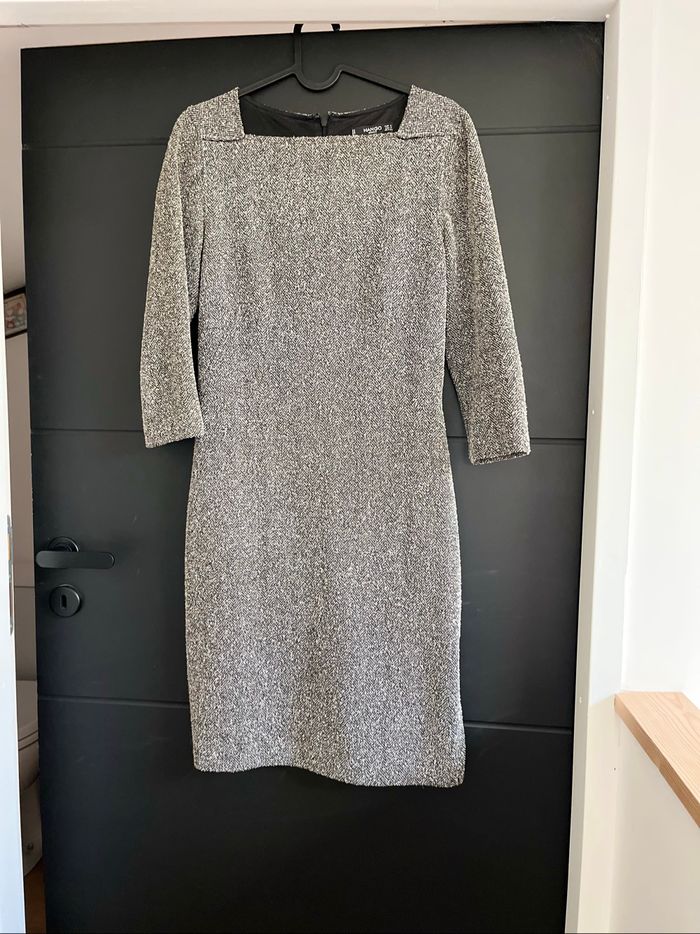 Robe grise chine Mango - photo numéro 2