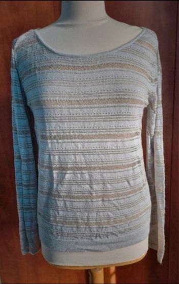Pull léger avec paillette doré taille L