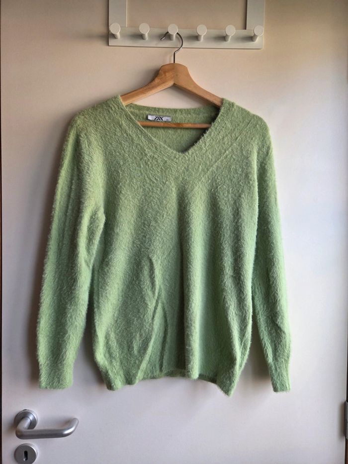 Pull doux vert Z&X - taille S/M