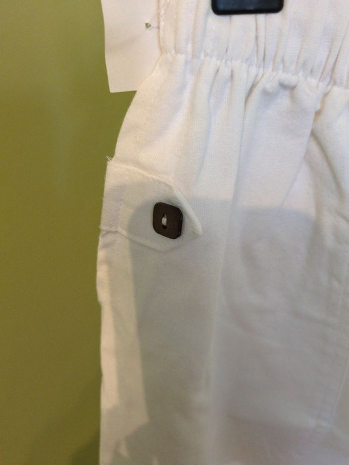 Pantacourt femme blanc du Nil t1 - photo numéro 4