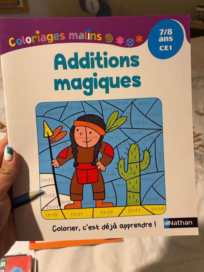 Fichier coloriage additions magiques ce1 7/8 ans neuf