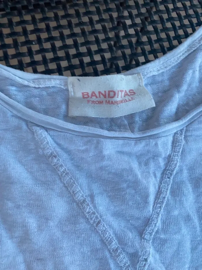Top ample en lin Banditas. Taille unique - photo numéro 7